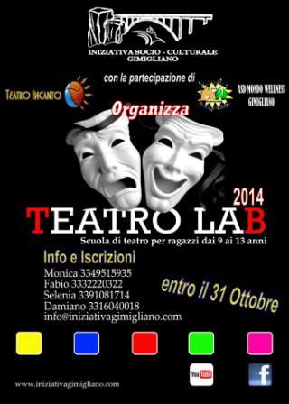 IL 6 novembre ricomincia TEATROLAB
