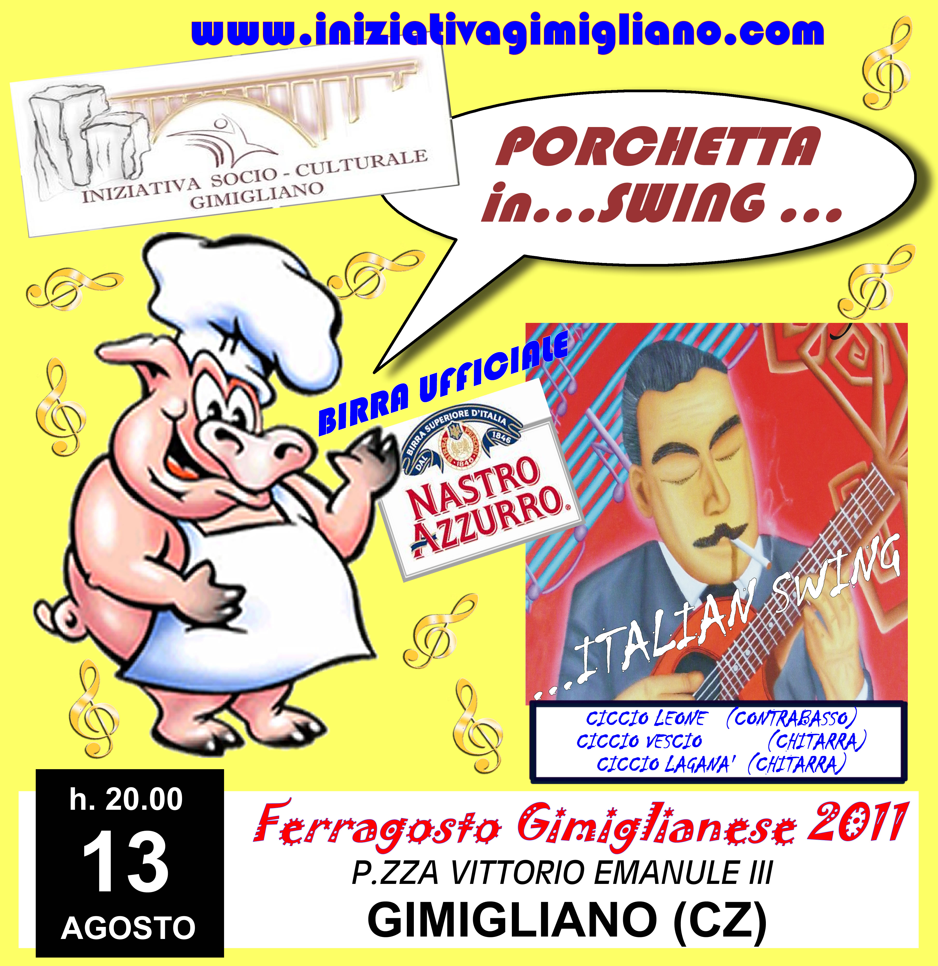 ITALIAN SWING a Gimigliano per la  prima Sagra della Porchetta